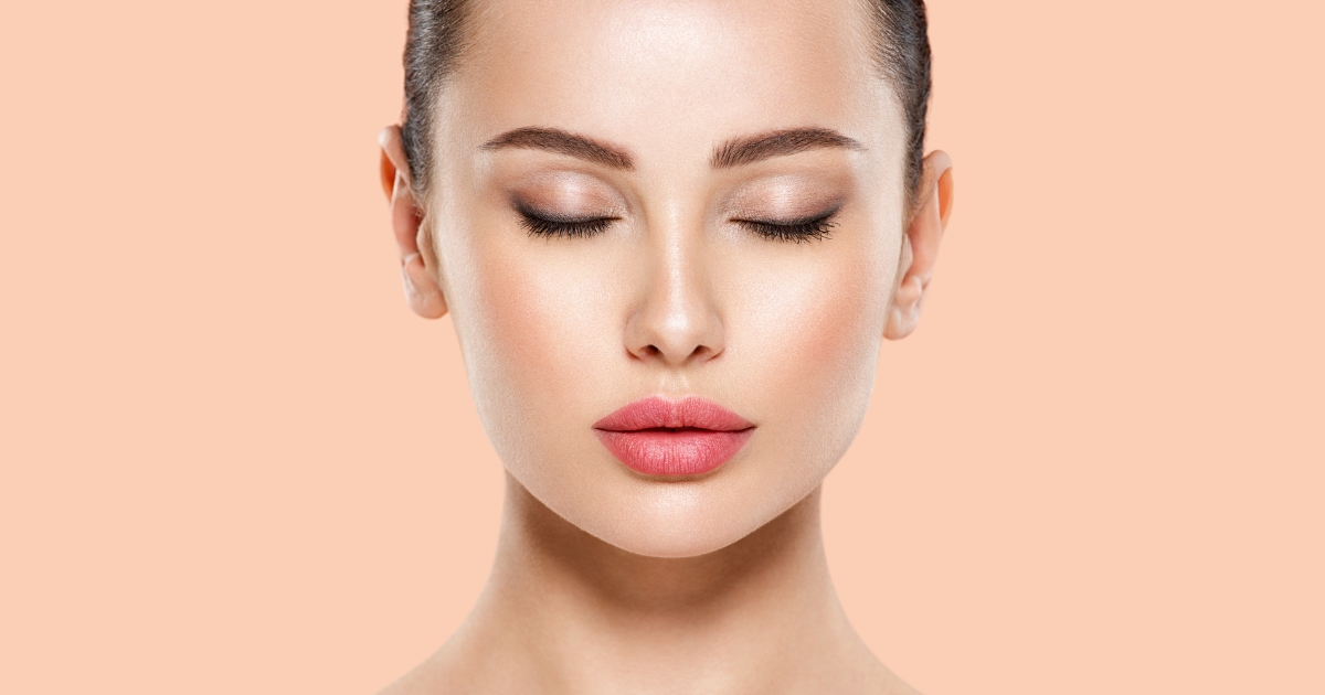 a woman with a perfect lips